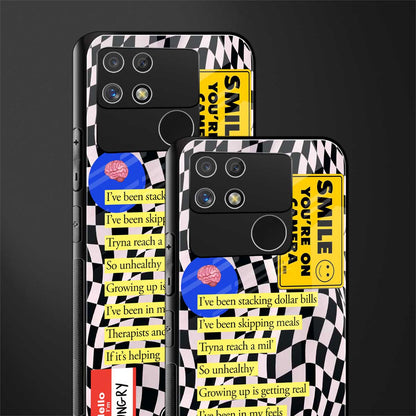 smile you're on camera back phone cover | glass case for realme narzo 50a