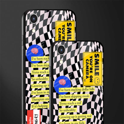 smile you're on camera glass case for iphone xr image-2