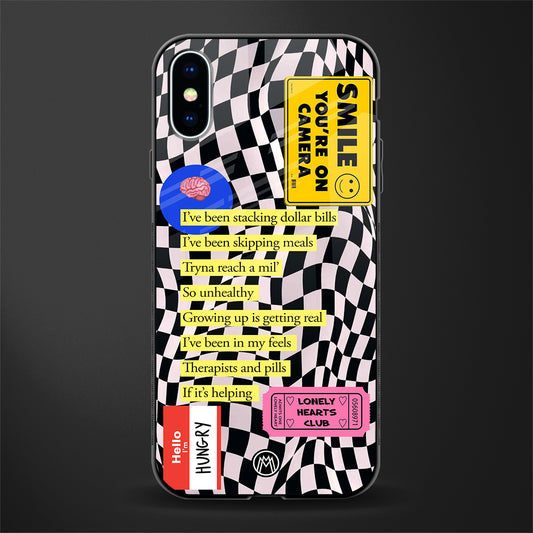 smile you're on camera glass case for iphone x image