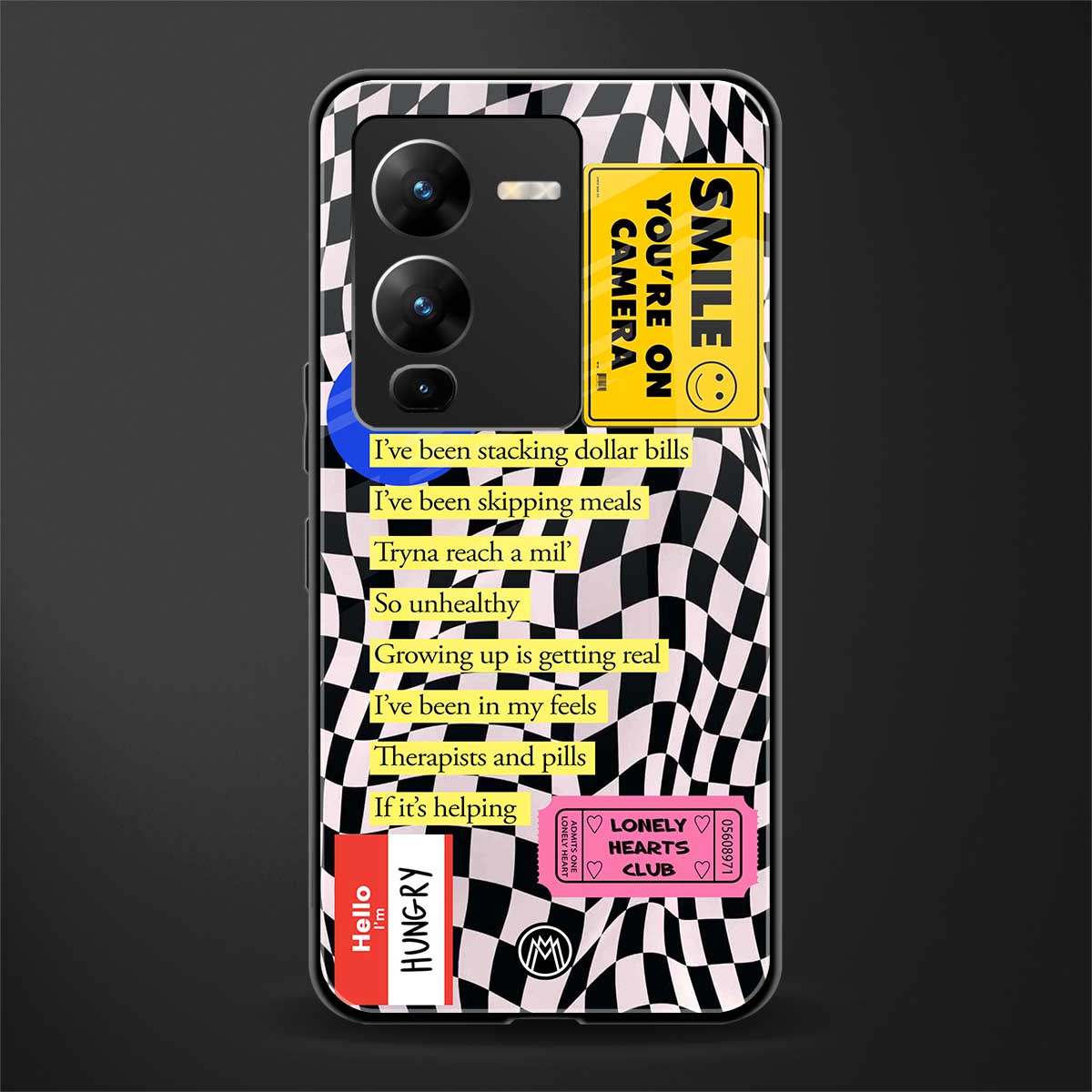 smile you're on camera back phone cover | glass case for vivo v25 pro 5g