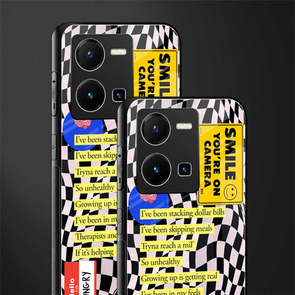 smile you're on camera back phone cover | glass case for vivo y35 4g