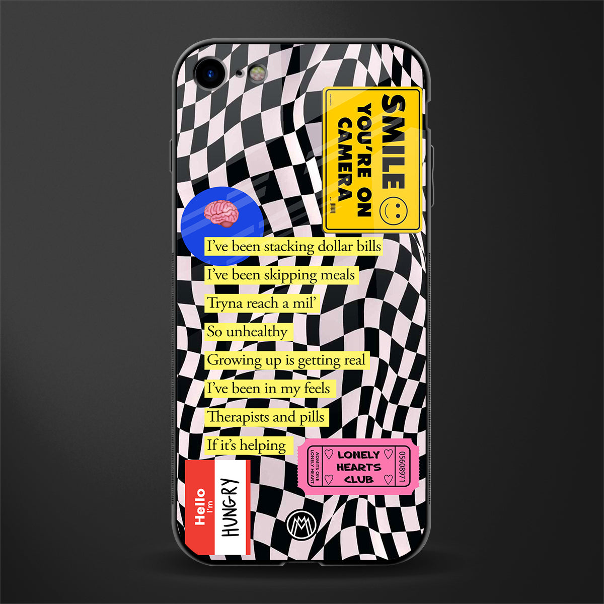 smile you're on camera glass case for iphone 8 image