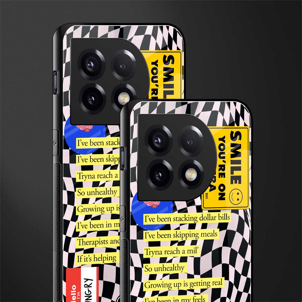 smile you're on camera back phone cover | glass case for oneplus 11