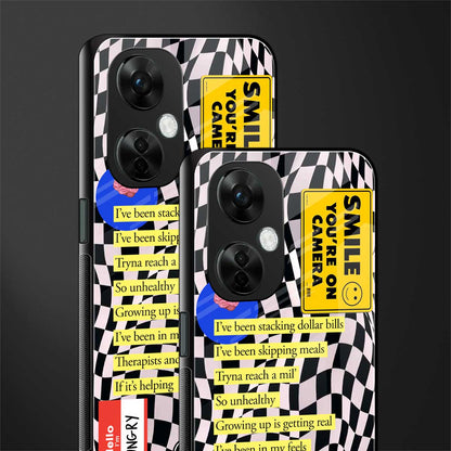 smile you're on camera back phone cover | glass case for oneplus nord ce 3 lite