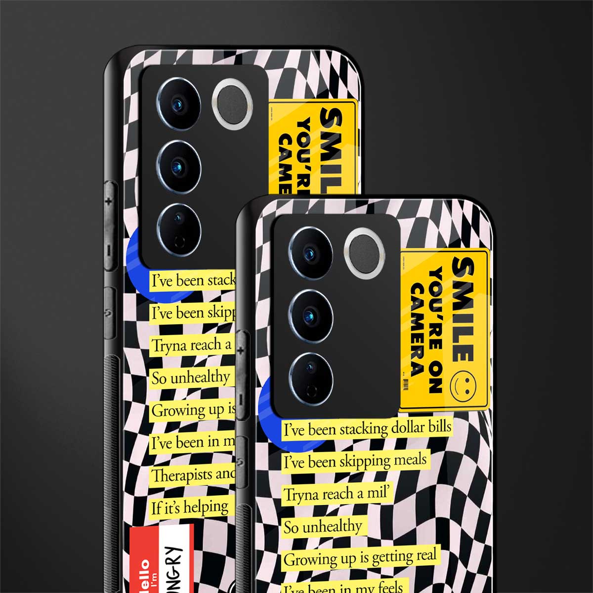 smile you're on camera back phone cover | glass case for vivo v27 pro 5g