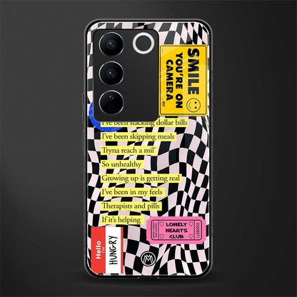 smile you're on camera back phone cover | glass case for vivo v27 pro 5g