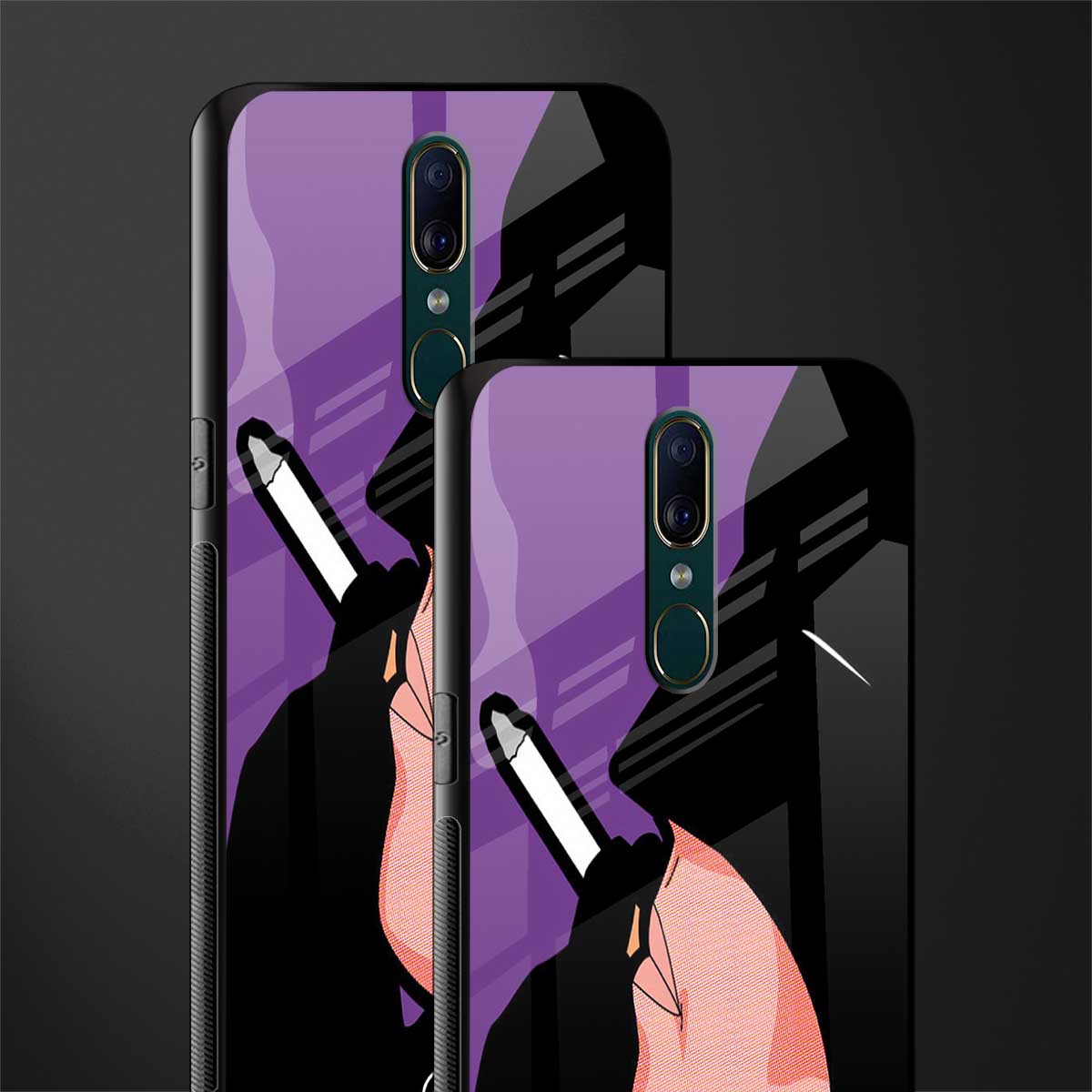 smoking batman glass case for oppo a9 image-2