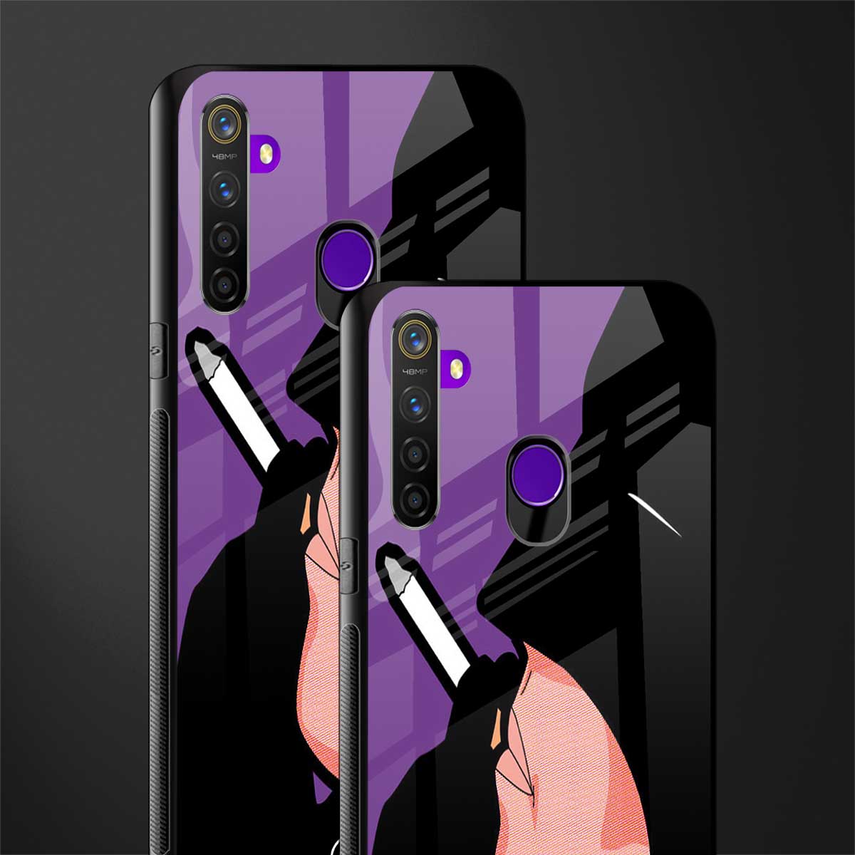 smoking batman glass case for realme 5 image-2