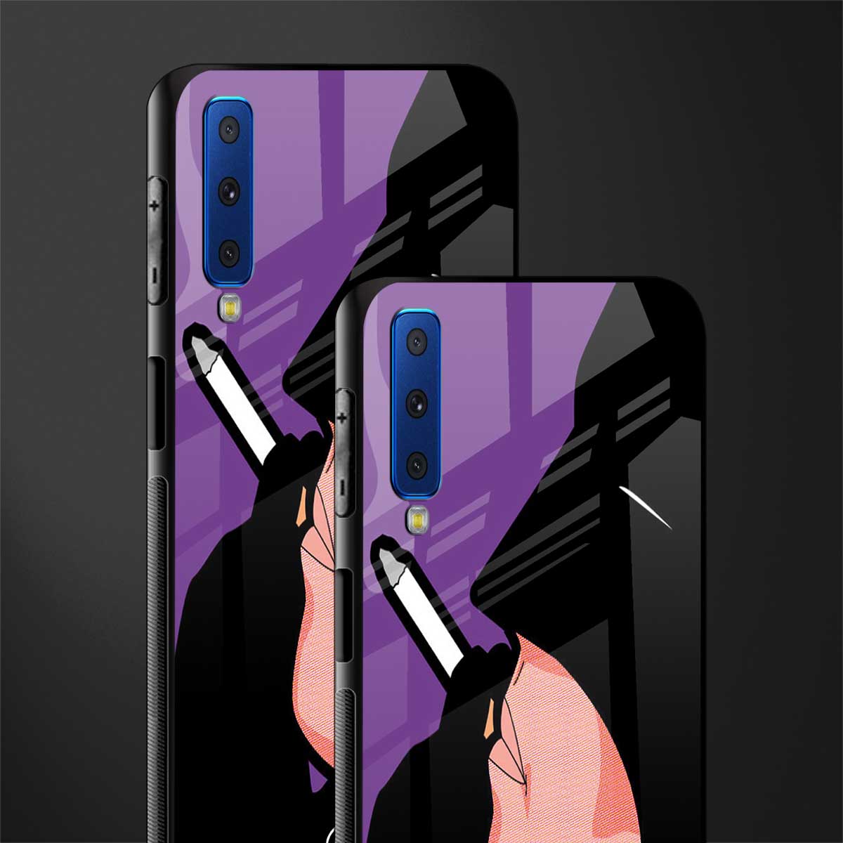 smoking batman glass case for samsung galaxy a7 2018 image-2