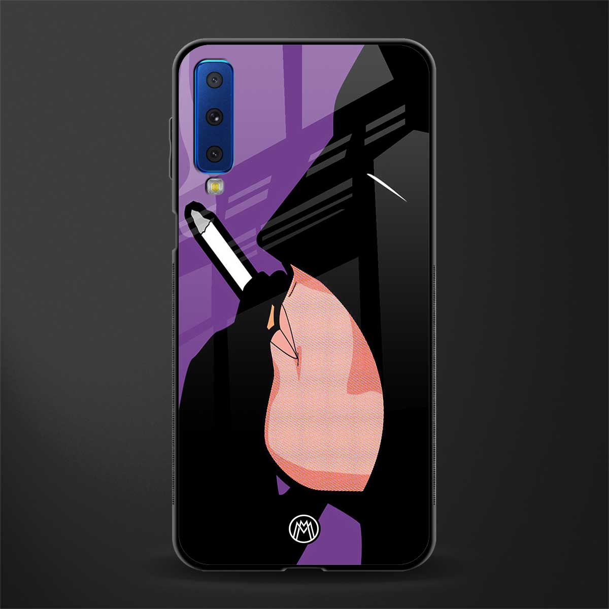 smoking batman glass case for samsung galaxy a7 2018 image