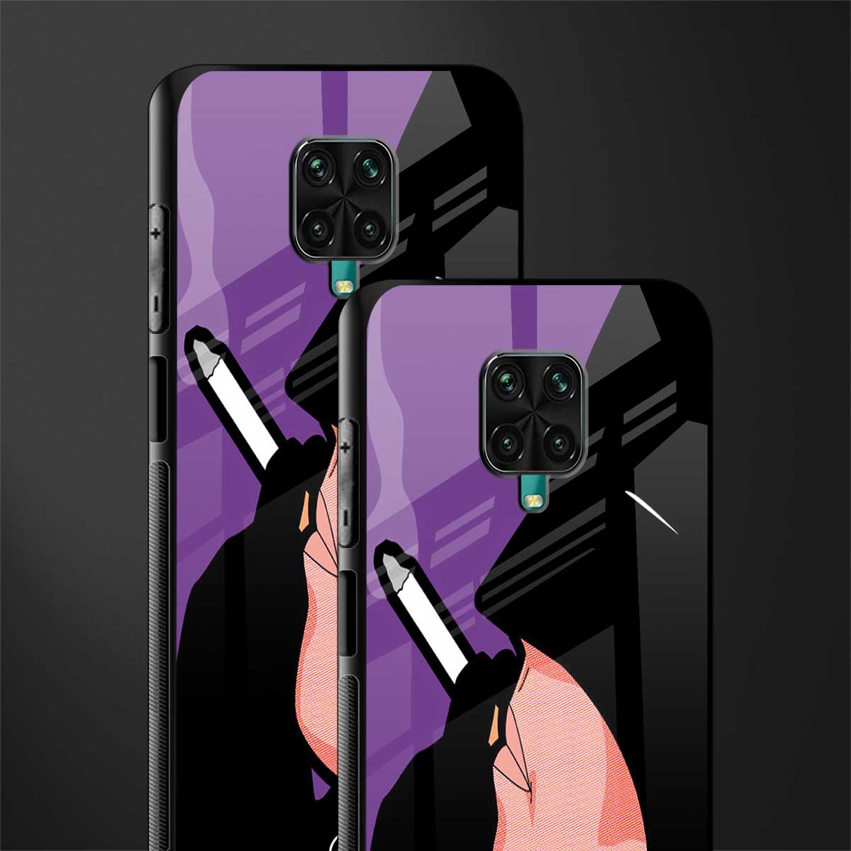 smoking batman glass case for redmi note 9 pro image-2