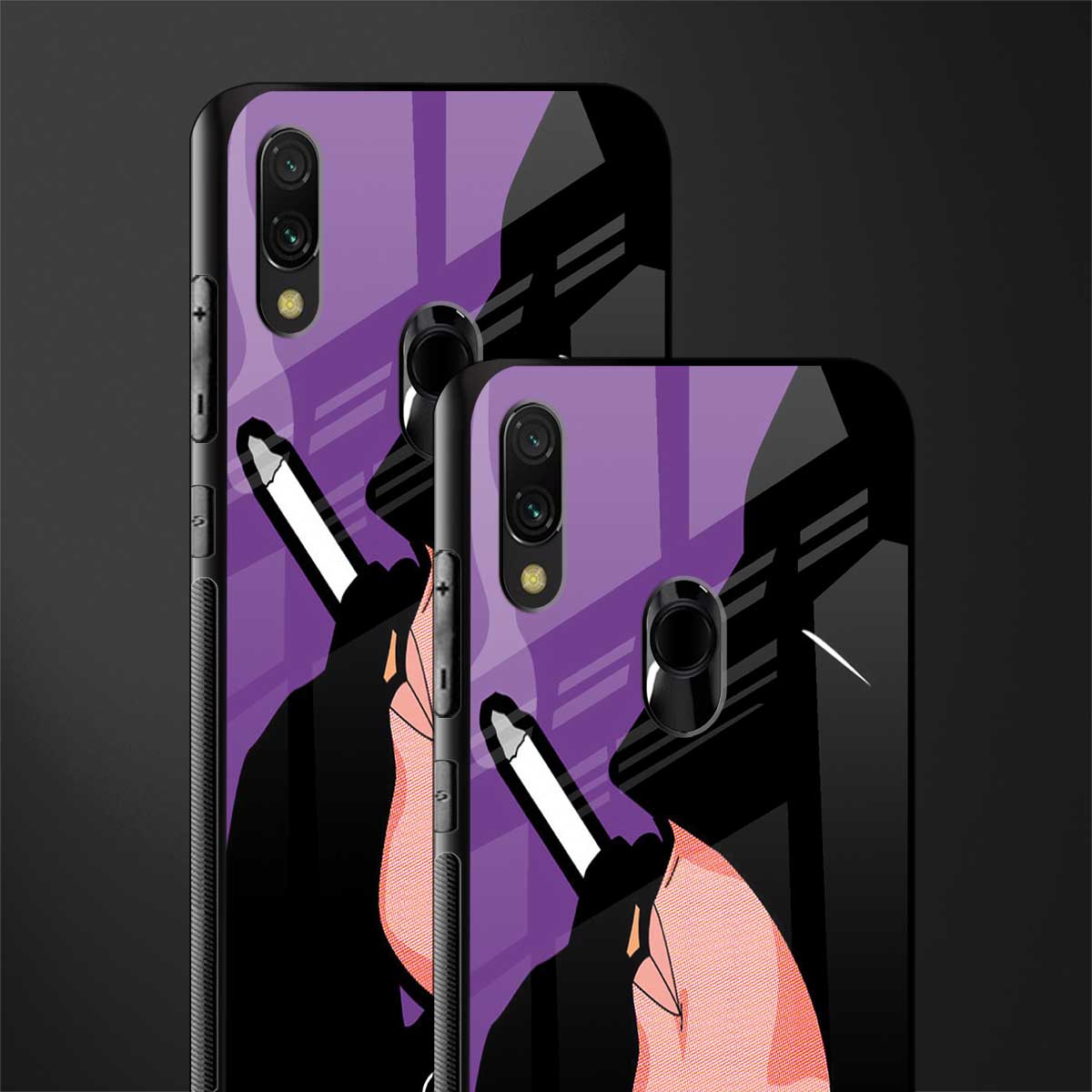 smoking batman glass case for redmi 7redmi y3 image-2