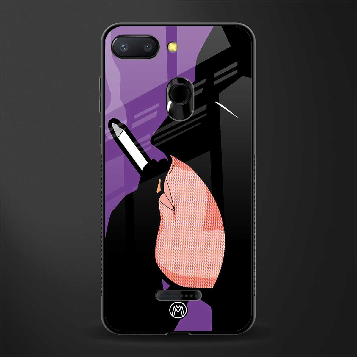 smoking batman glass case for redmi 6 image