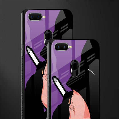 smoking batman glass case for oppo a7 image-2