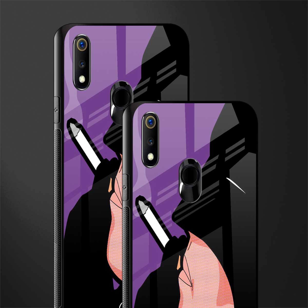 smoking batman glass case for realme 3 pro image-2