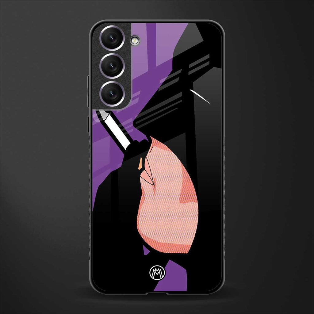 smoking batman glass case for samsung galaxy s21 plus image
