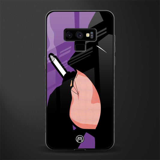 smoking batman glass case for samsung galaxy note 9 image