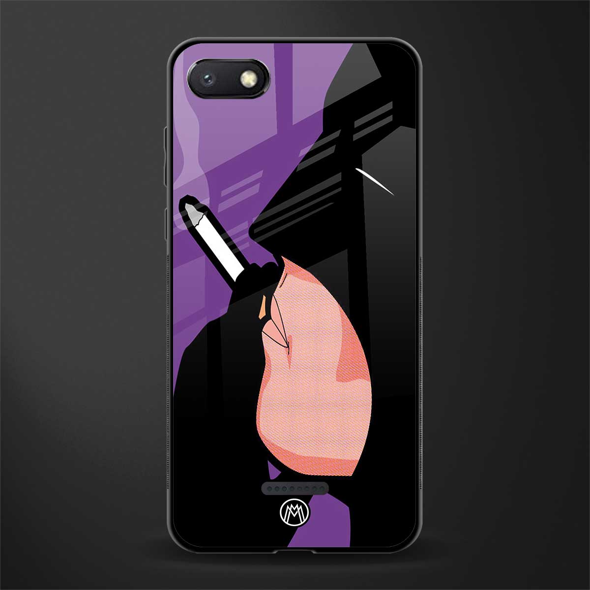 smoking batman glass case for redmi 6a image