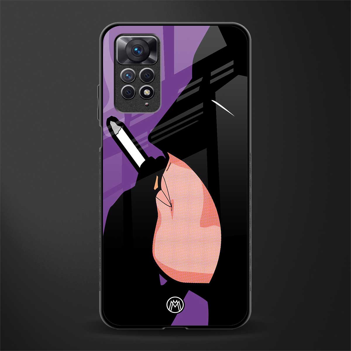 smoking batman glass case for redmi note 11 image