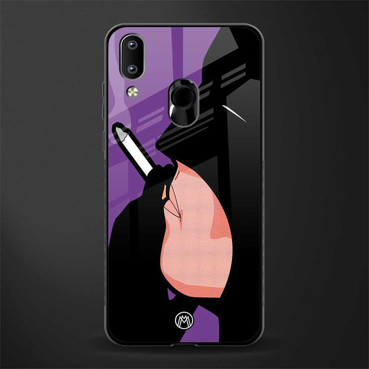 smoking batman glass case for vivo y91 image