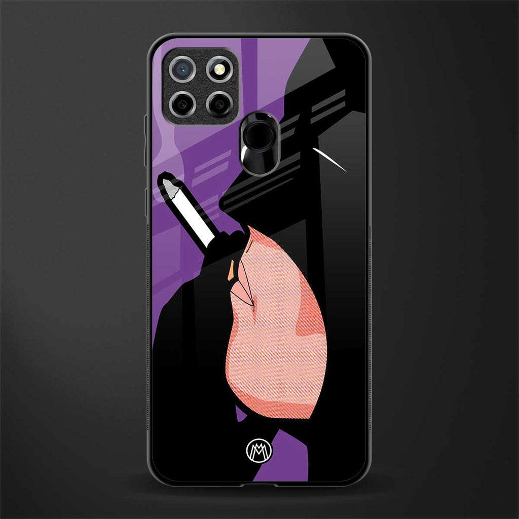smoking batman glass case for realme narzo 30a image