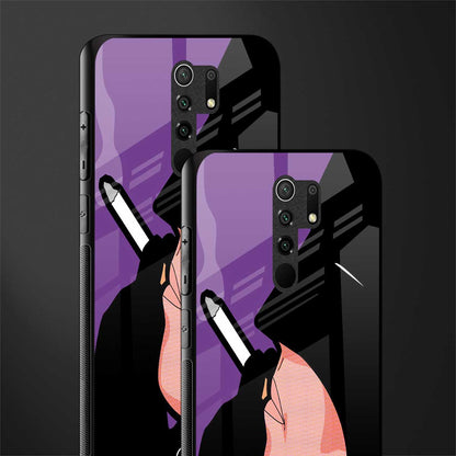 smoking batman glass case for redmi 9 prime image-2