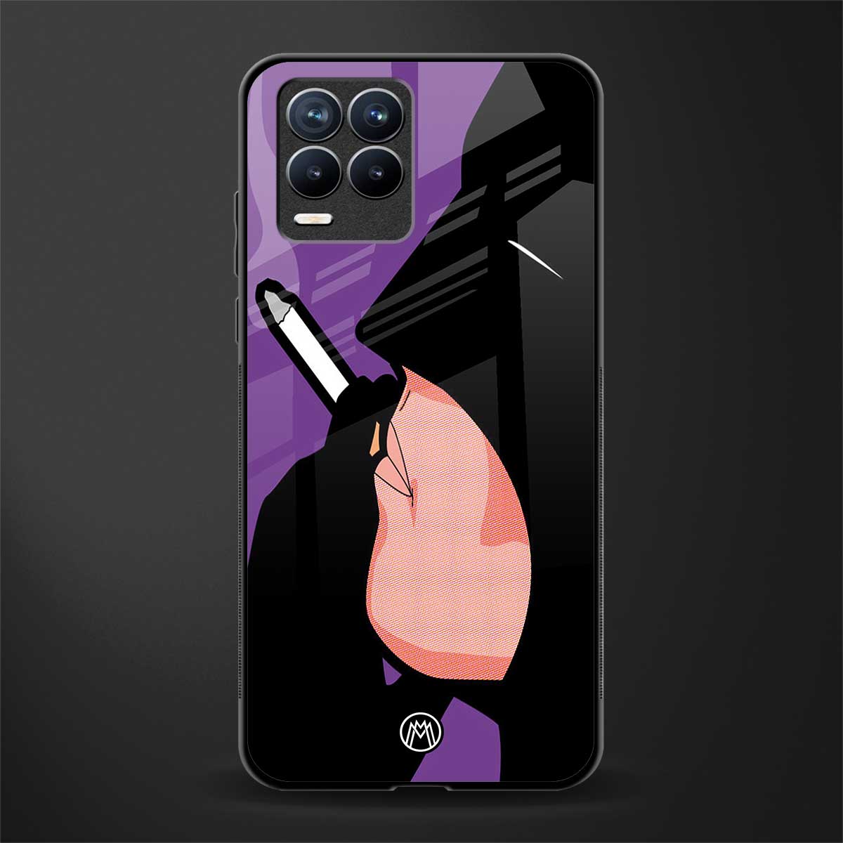 smoking batman glass case for realme 8 pro image