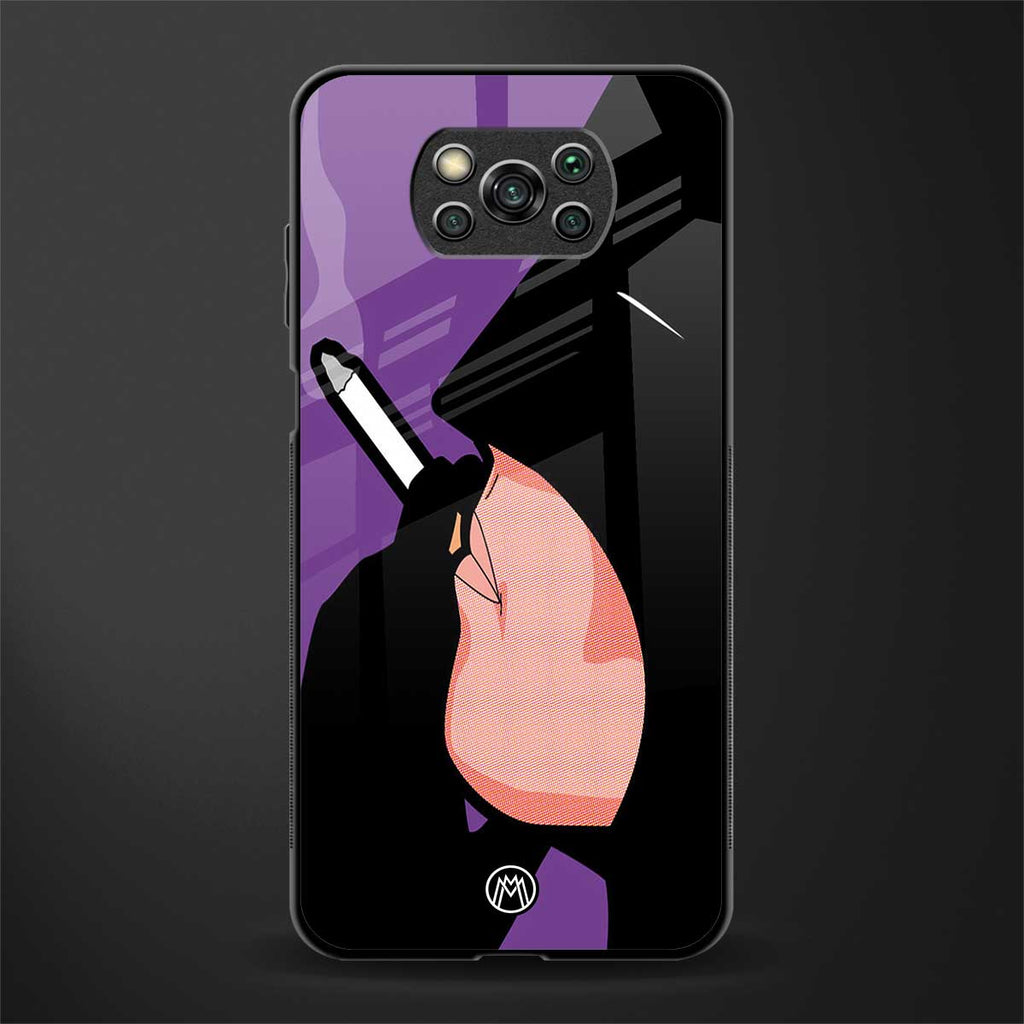 smoking batman glass case for poco x3 pro image