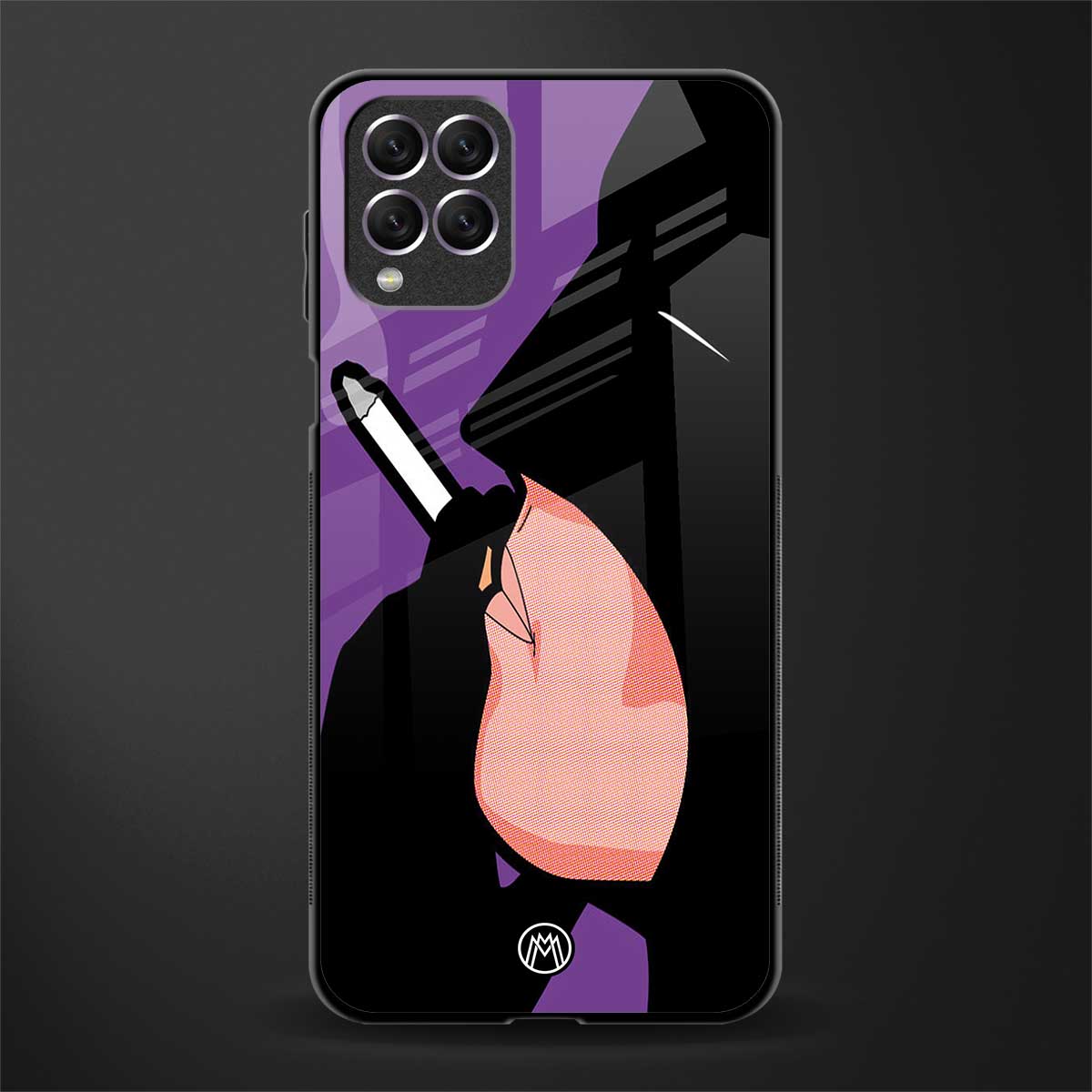 smoking batman glass case for samsung galaxy f62 image