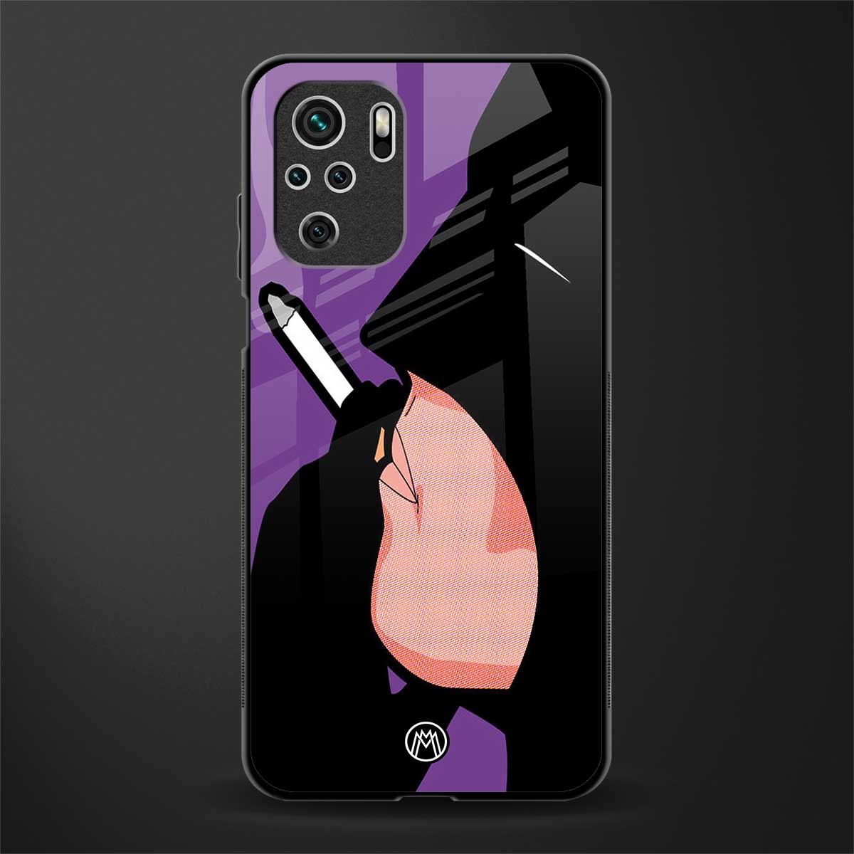 smoking batman glass case for redmi note 10s image