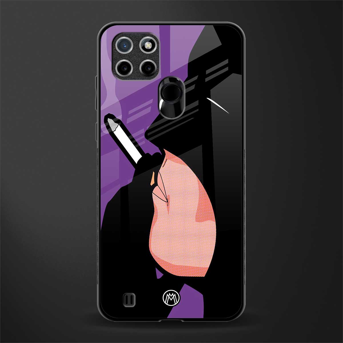 smoking batman glass case for realme c21 image