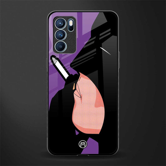 smoking batman glass case for oppo reno6 5g image