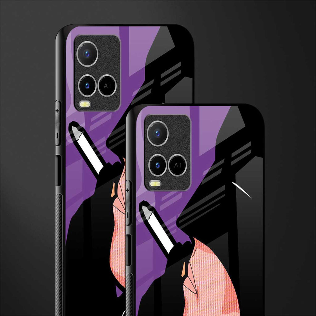 smoking batman glass case for vivo y21t image-2