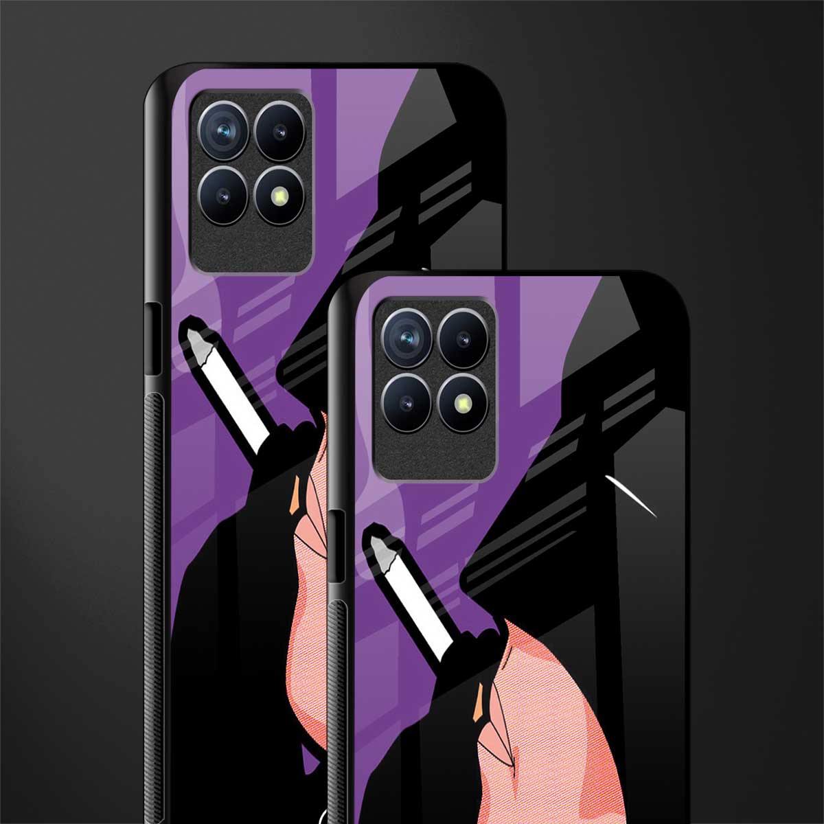smoking batman glass case for realme 8i image-2
