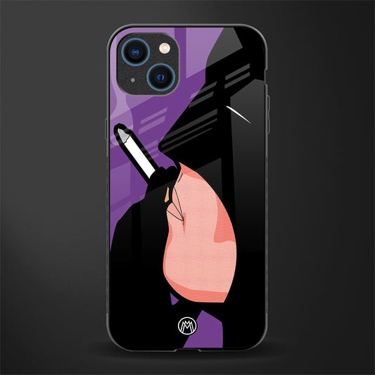 smoking batman glass case for iphone 14 image