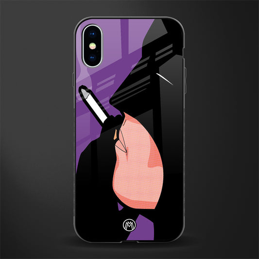 smoking batman glass case for iphone xs image