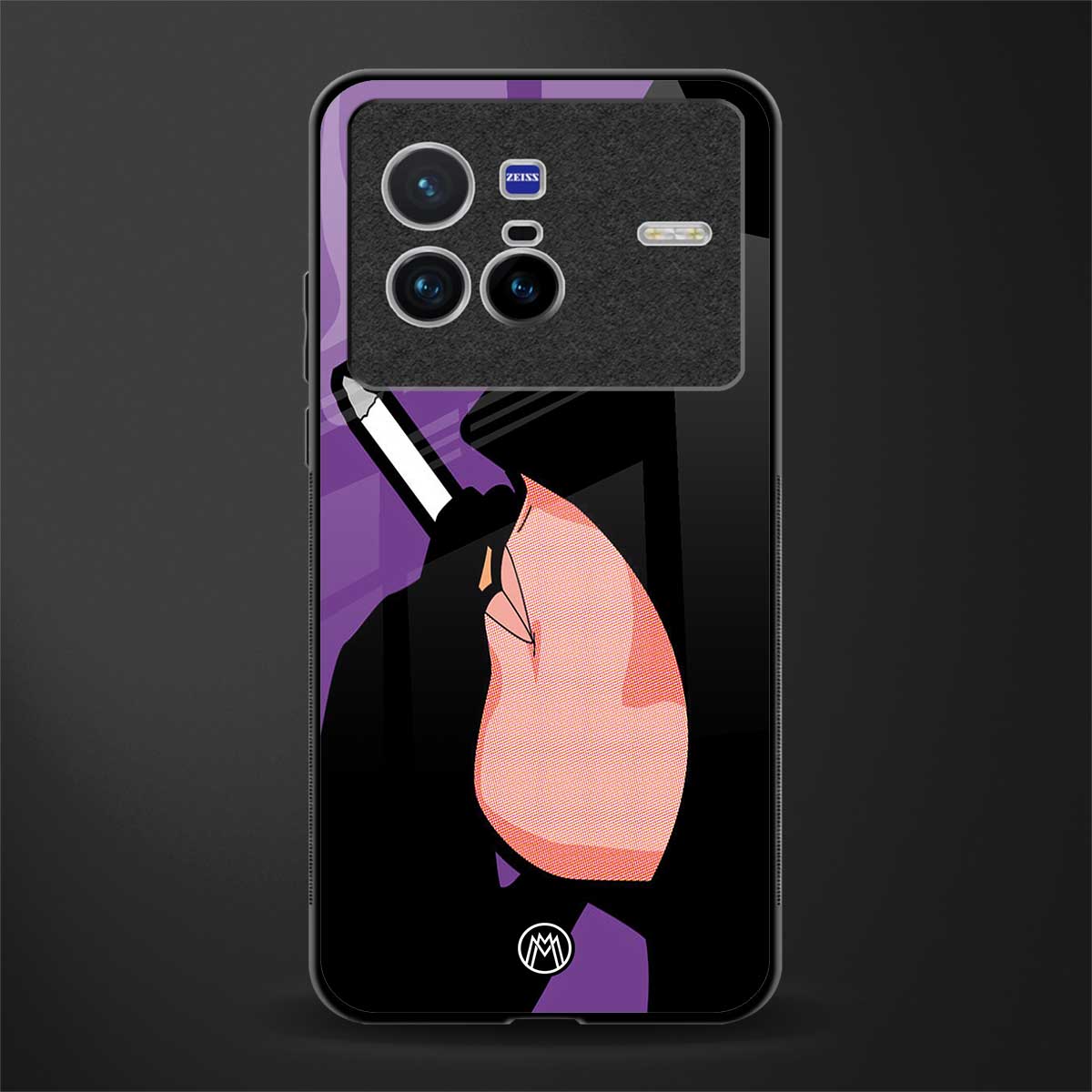 smoking batman glass case for vivo x80 image