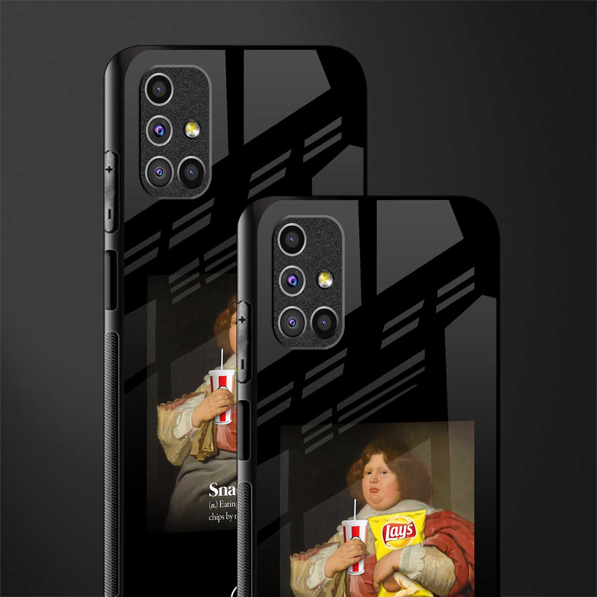 snaccident glass case for samsung galaxy m51 image-2