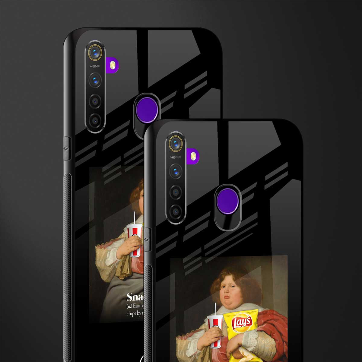 snaccident glass case for realme 5 image-2