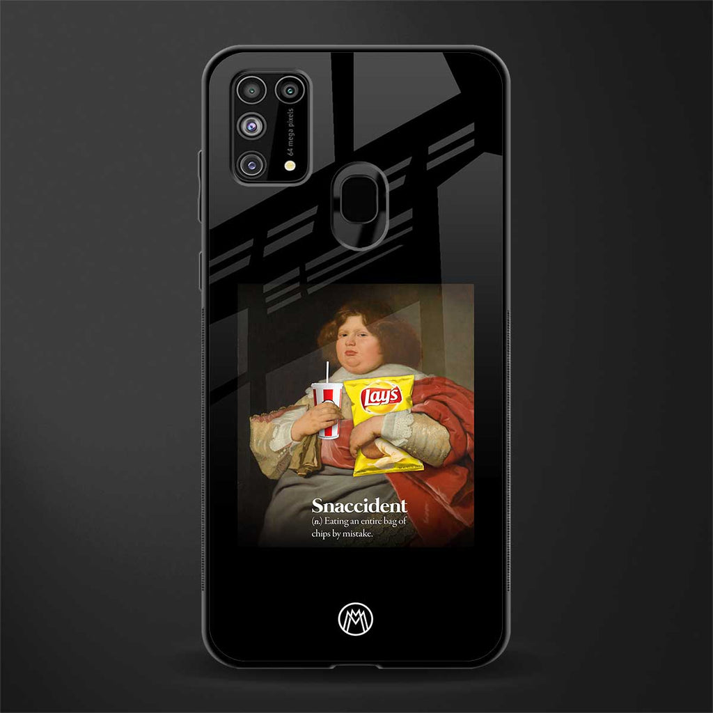 snaccident glass case for samsung galaxy f41 image