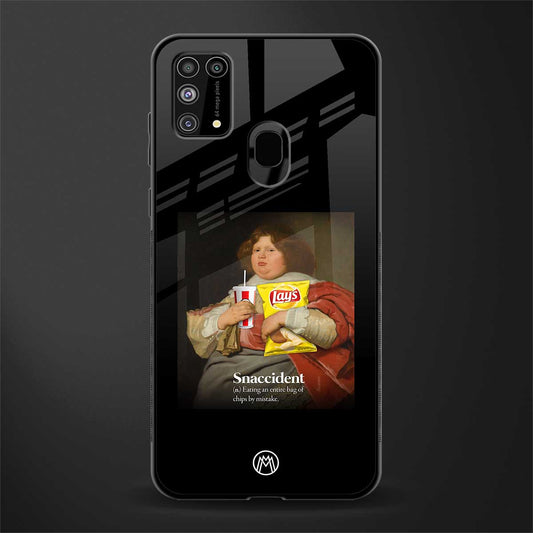 snaccident glass case for samsung galaxy m31 prime edition image