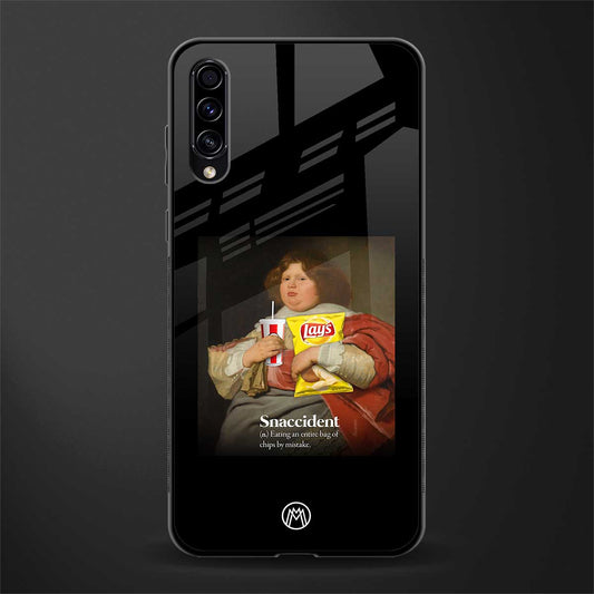 snaccident glass case for samsung galaxy a70 image