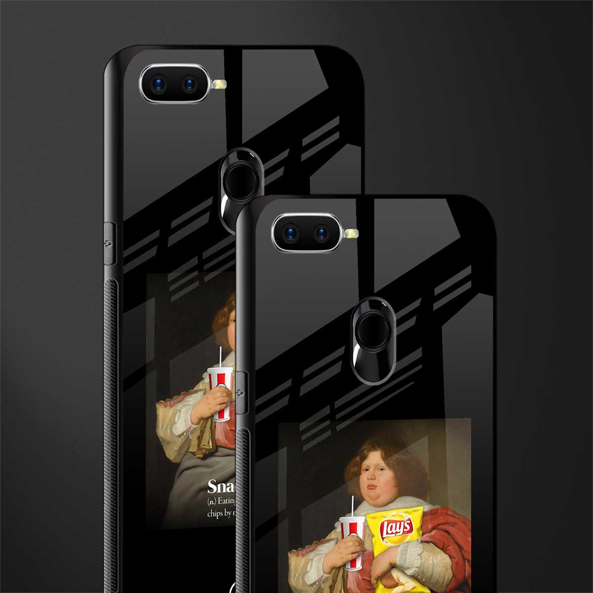 snaccident glass case for oppo a7 image-2