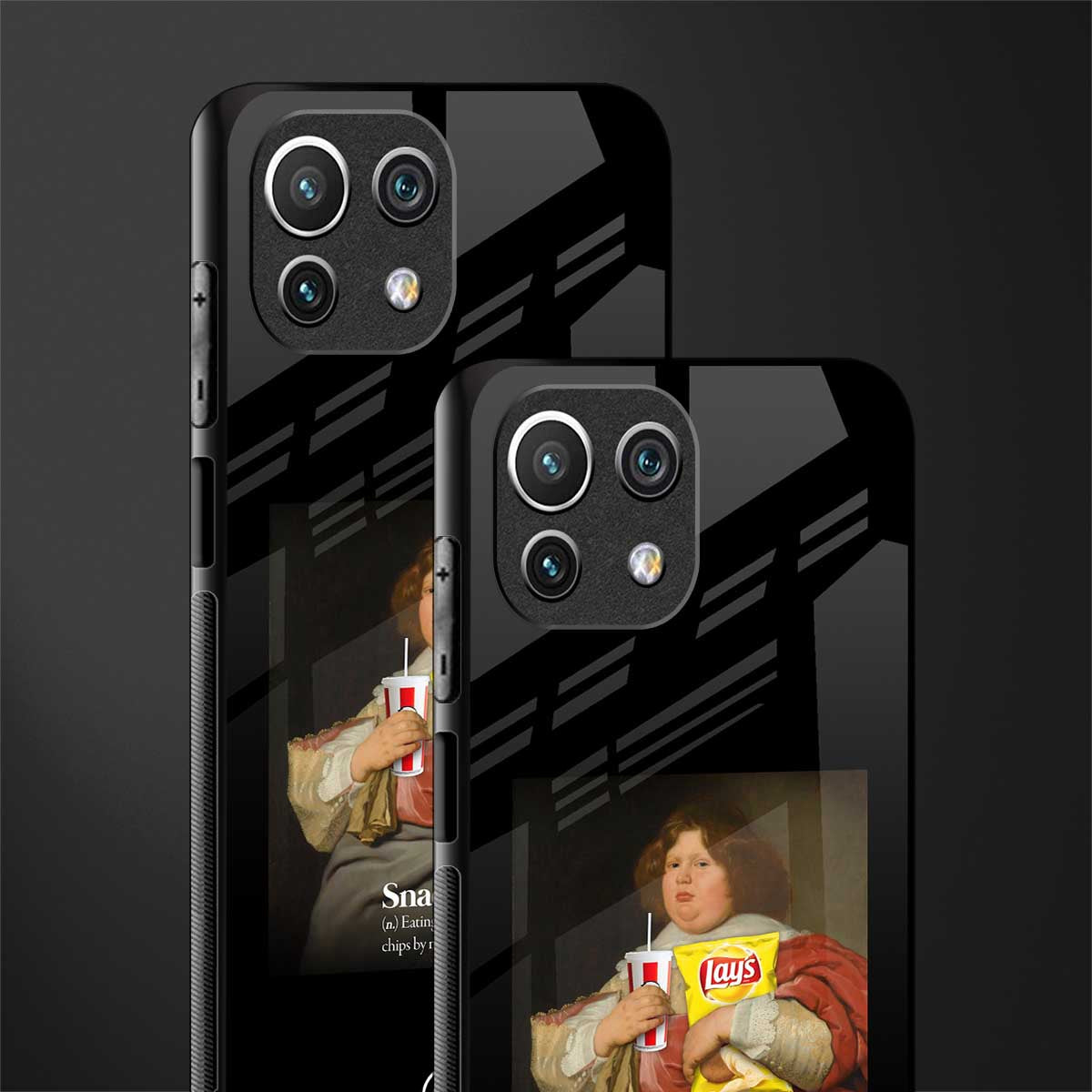 snaccident glass case for mi 11 lite image-2