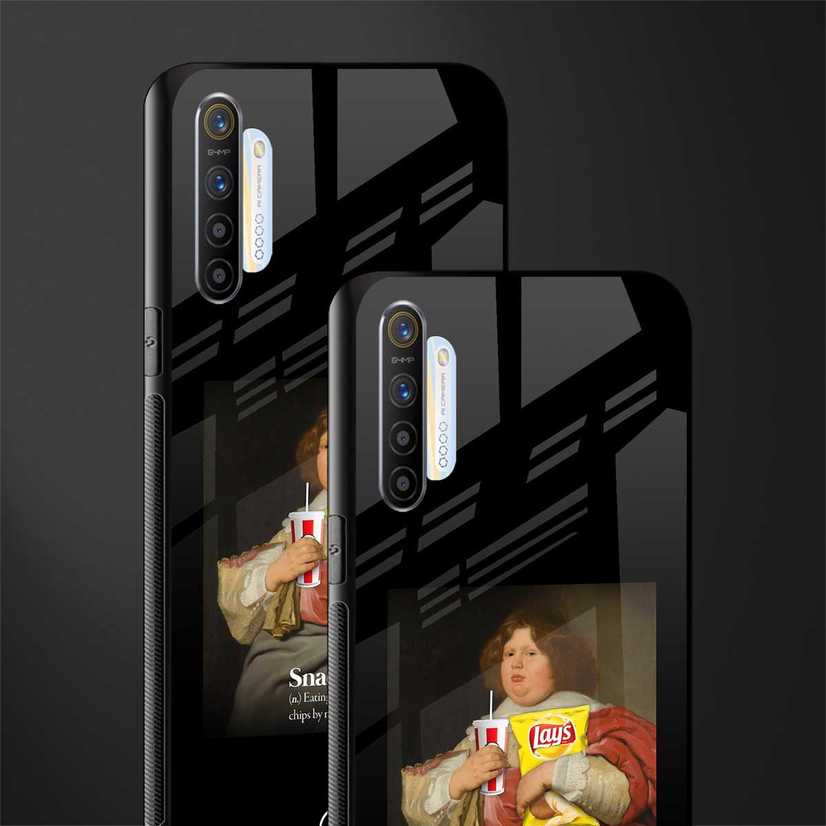 snaccident glass case for realme xt image-2