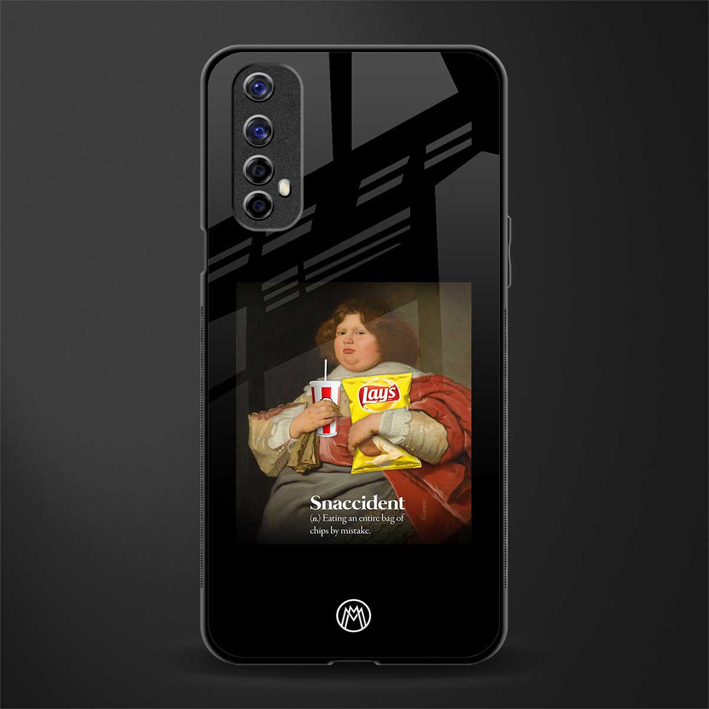 snaccident glass case for realme 7 image