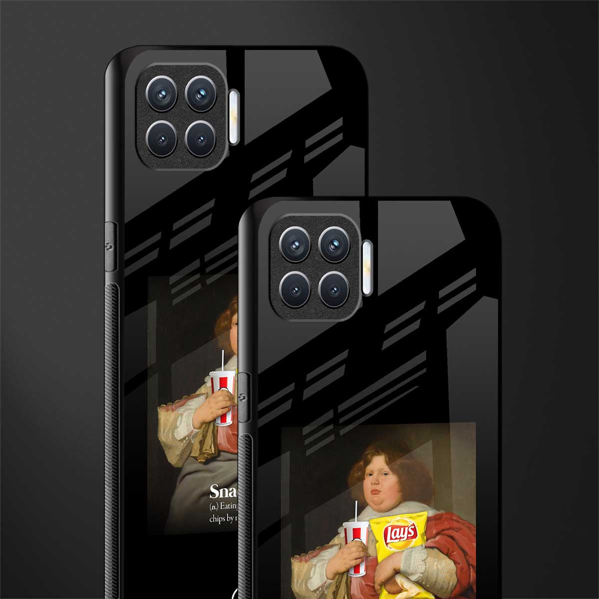 snaccident glass case for oppo f17 pro image-2