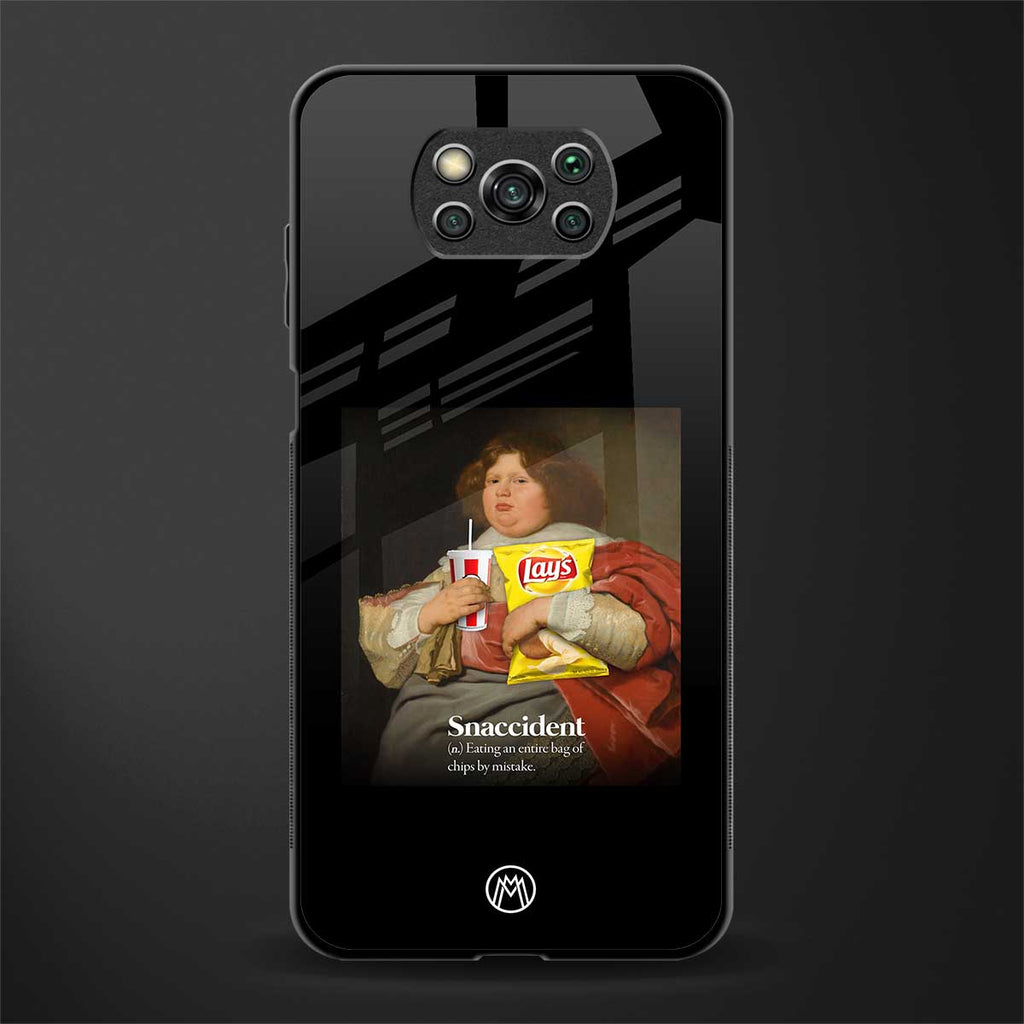 snaccident glass case for poco x3 pro image
