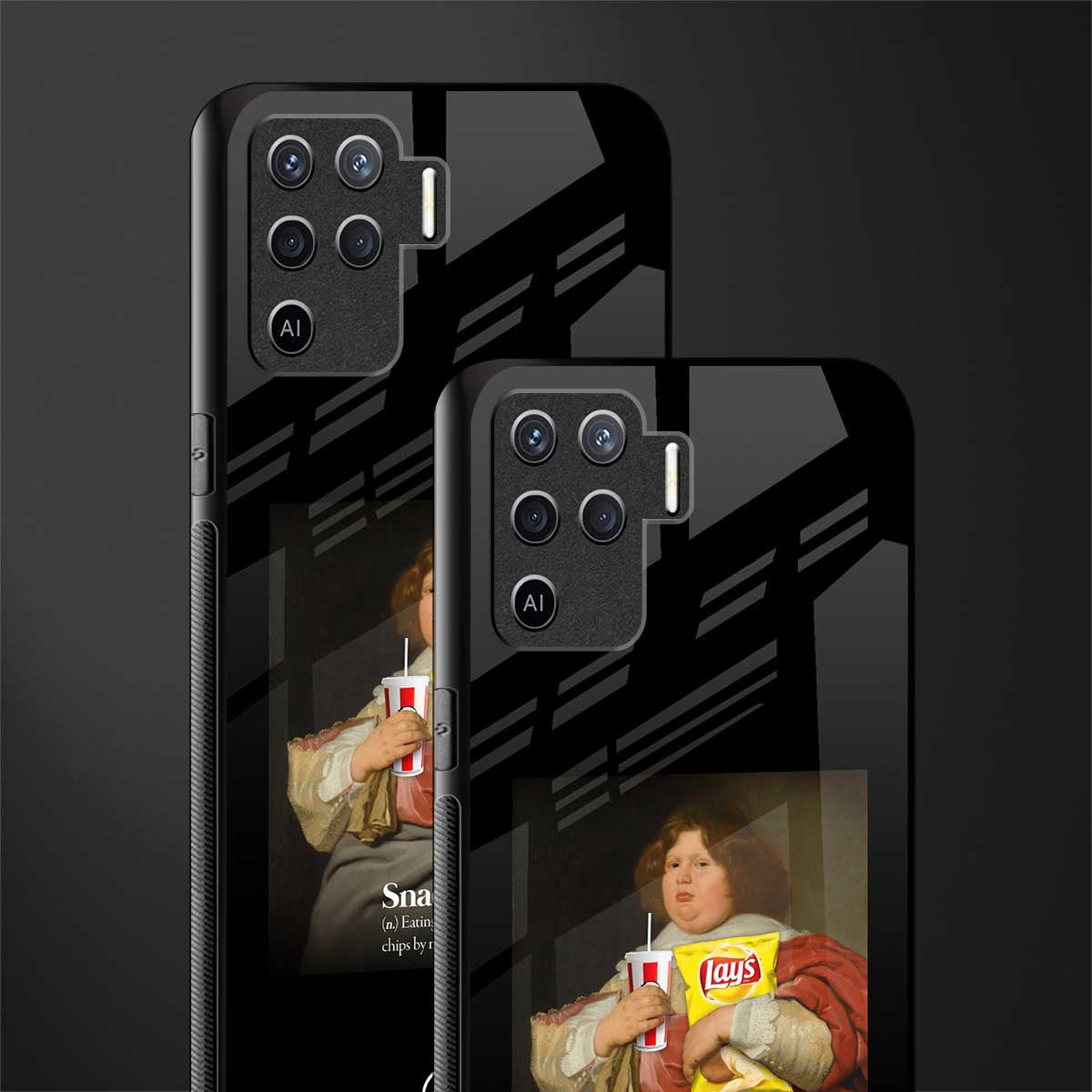 snaccident glass case for oppo f19 pro image-2