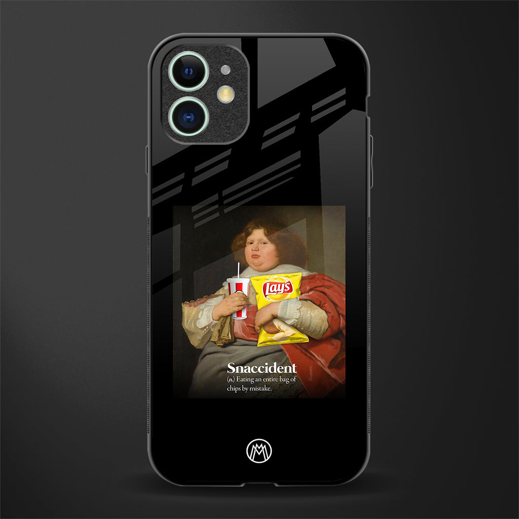 snaccident glass case for iphone 12 mini image